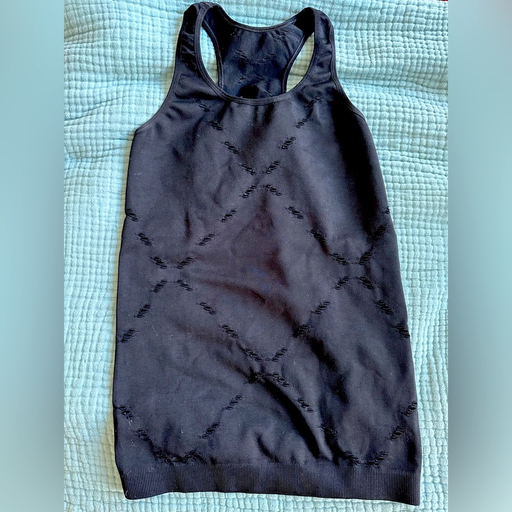 IVY PARK BLACK STRETCH TANK TOP XS XXS